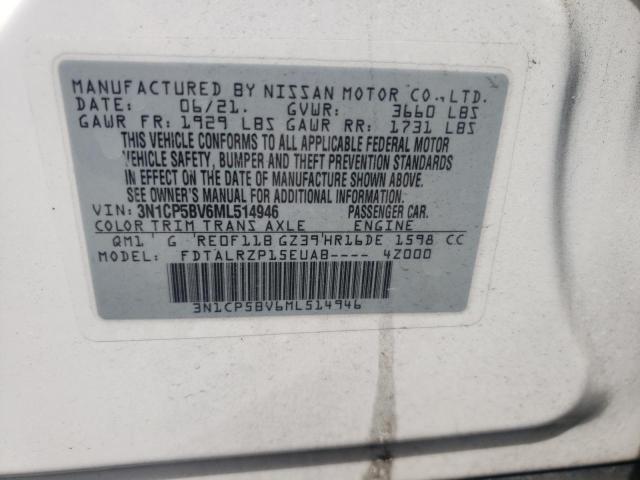 Photo 10 from auction – 2021 NISSAN KICKS S with VIN 3N1CP5BV6ML514946