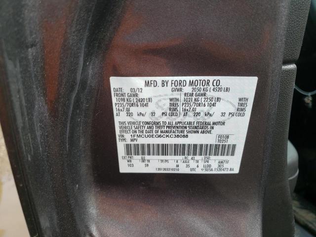 Photo 10 from auction – 2012 FORD ESCAPE LIM with VIN 1FMCU0EG6CKC38088