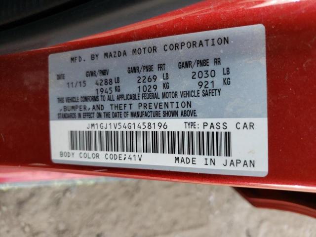 Photo 10 from auction – 2016 MAZDA 6 TOURING with VIN JM1GJ1V54G1458196