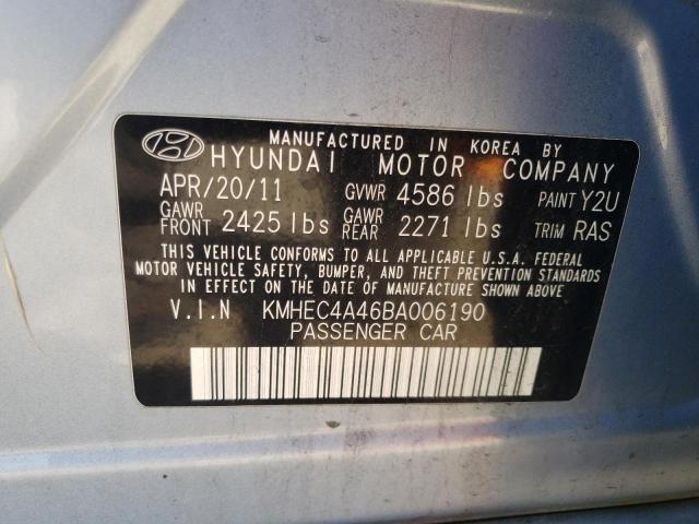 Photo 10 from auction – 2011 HYUNDAI SONATA HYB with VIN KMHEC4A46BA006190