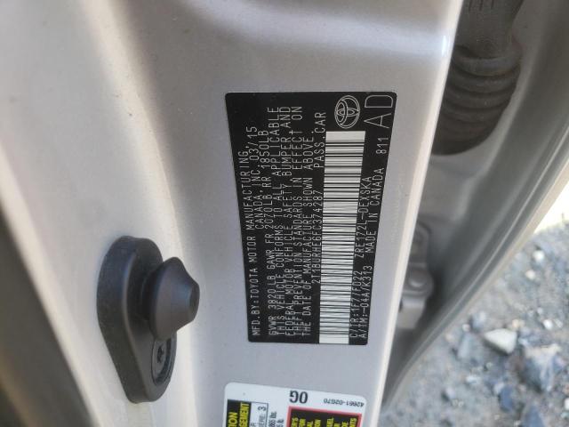 Photo 10 from auction – 2015 TOYOTA COROLLA L with VIN 2T1BURHE6FC374287
