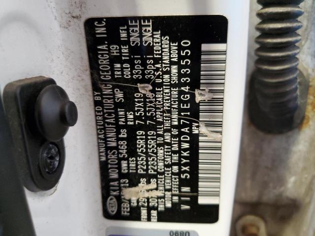 Photo 10 from auction – 2014 KIA SORENTO SX with VIN 5XYKWDA71EG433550