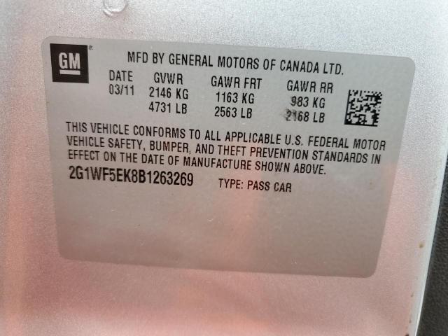 Photo 10 from auction – 2011 CHEVROLET IMPALA LS with VIN 2G1WF5EK8B1263269