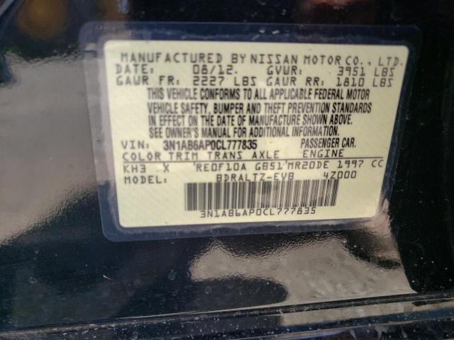 Photo 10 from auction – 2012 NISSAN SENTRA 2.0 with VIN 3N1AB6AP0CL777835