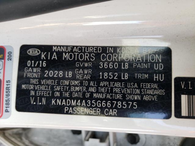 Photo 10 from auction – 2016 KIA RIO LX with VIN KNADM4A35G6678575