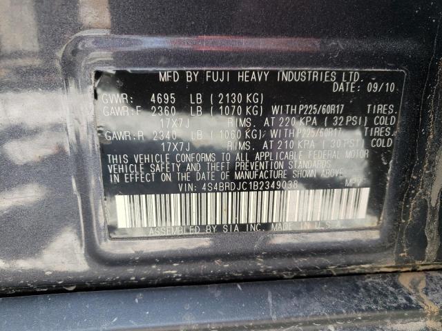 Photo 10 from auction – 2011 SUBARU OUTBACK 3. with VIN 4S4BRDJC1B2349038