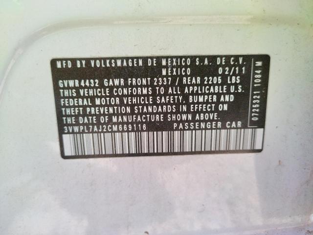 Photo 10 from auction – 2012 VOLKSWAGEN JETTA TDI with VIN 3VWPL7AJ2CM669116
