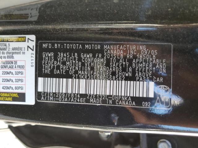 Photo 10 from auction – 2006 TOYOTA COROLLA MA with VIN 2T1KR30E56C568562