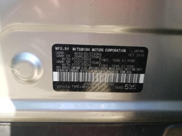 Photo 10 from auction – 2020 MITSUBISHI ECLIPSE CR with VIN JA4AT3AA5LZ013793