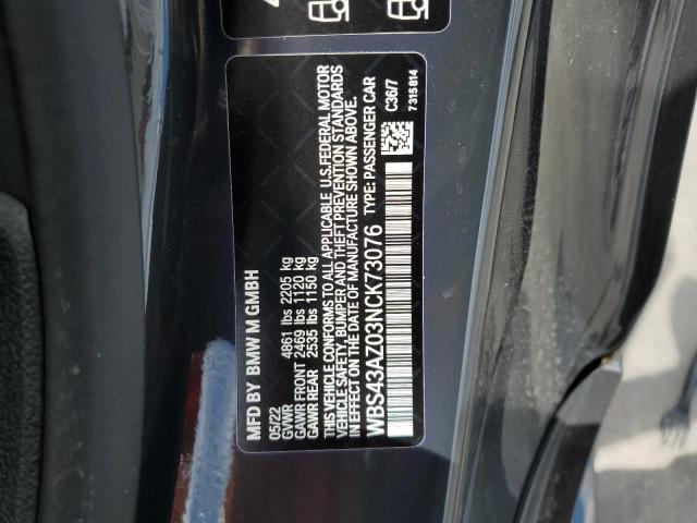 Photo 10 from auction – 2022 BMW M4 COMPETI with VIN WBS43AZ03NCK73076