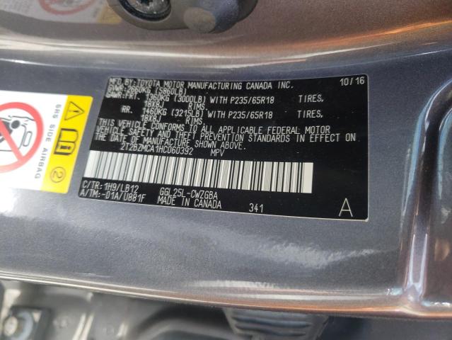 Photo 10 from auction – 2017 LEXUS RX 350 BAS with VIN 2T2BZMCA1HC060392