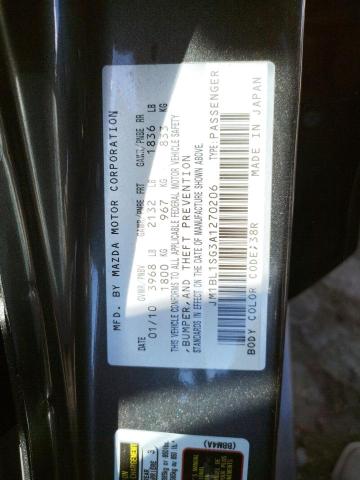 Photo 10 from auction – 2010 MAZDA 3 I with VIN JM1BL1SG3A1270206