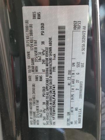 Photo 10 from auction – 2020 FORD F150 SUPER with VIN 1FTEW1E56LFA24741