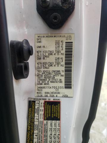 Photo 10 from auction – 2012 NISSAN FRONTIER S with VIN 1N6BD0CT7CN701335