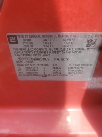 Photo 10 from auction – 2016 CHEVROLET SILVERADO with VIN 3GCPCREC4GG263885