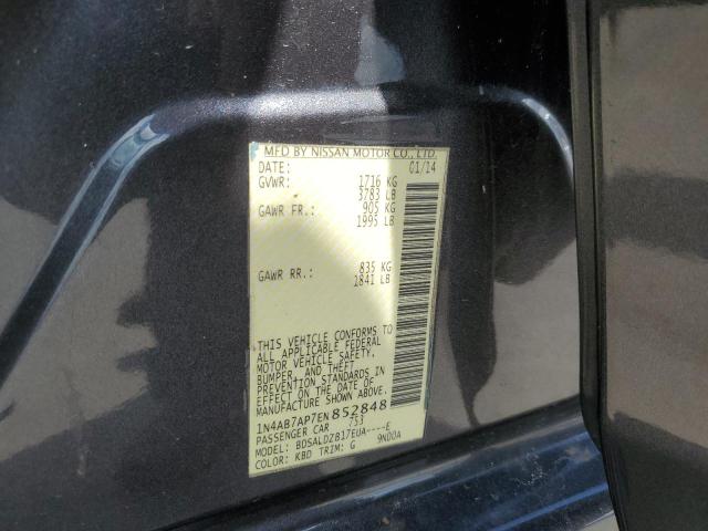 Photo 10 from auction – 2014 NISSAN SENTRA S with VIN 1N4AB7AP7EN852848