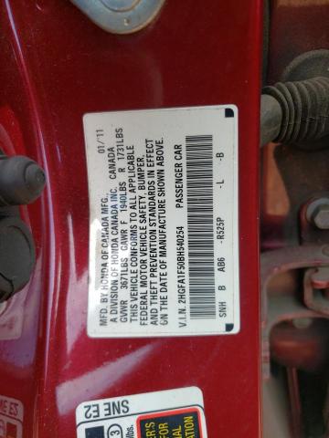 Photo 10 from auction – 2011 HONDA CIVIC LX with VIN 2HGFA1F50BH540254