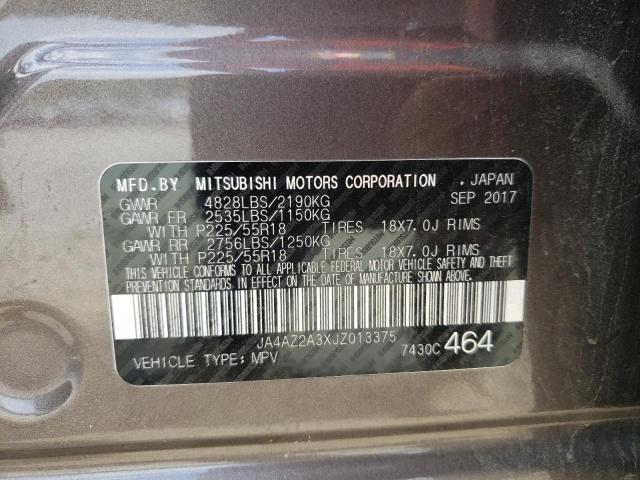 Photo 10 from auction – 2018 MITSUBISHI OUTLANDER with VIN JA4AZ2A3XJZ013375
