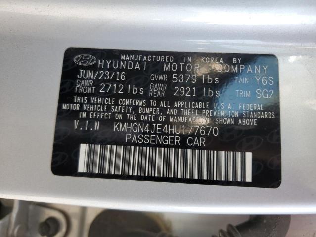 Photo 10 from auction – 2017 GENESIS G80 BASE with VIN KMHGN4JE4HU177670