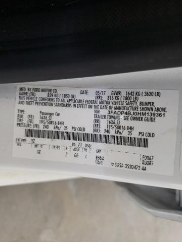 Photo 10 from auction – 2017 FORD FIESTA SE with VIN 3FADP4BJ0HM139361