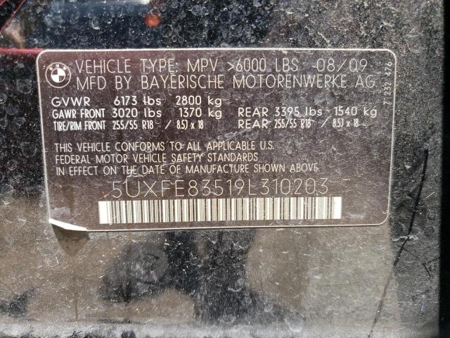 Photo 10 from auction – 2009 BMW X5 XDRIVE4 with VIN 5UXFE83519L310203
