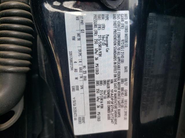 Photo 10 from auction – 2017 FORD FOCUS SE with VIN 1FADP3F27HL317247