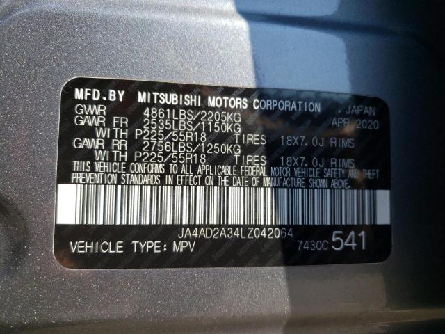 Photo 10 from auction – 2020 MITSUBISHI OUTLANDER with VIN JA4AD2A34LZ042064