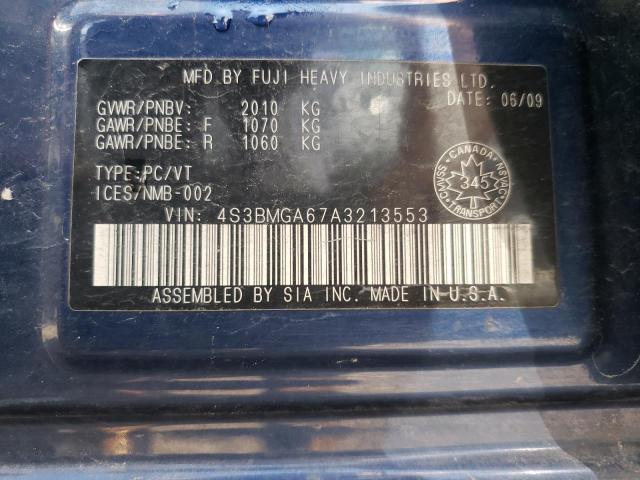 Photo 10 from auction – 2010 SUBARU LEGACY 2.5 with VIN 4S3BMGA67A3213553