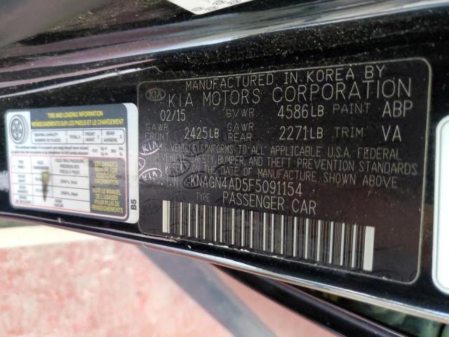 Photo 10 from auction – 2015 KIA OPTIMA HYB with VIN KNAGN4AD5F5091154