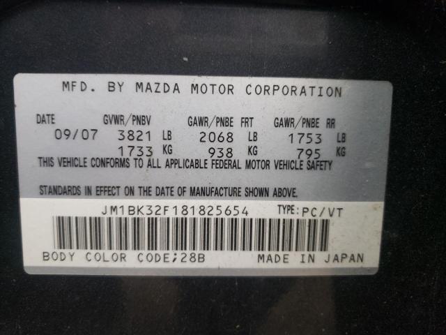 Photo 10 from auction – 2008 MAZDA 3 I with VIN JM1BK32F181825654