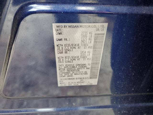 Photo 10 from auction – 2017 NISSAN PATHFINDER with VIN 5N1DR2MN6HC606935