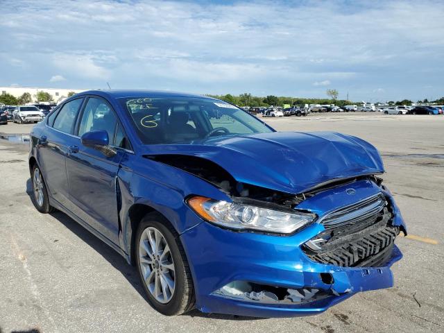 FORD FUSION SE 2017 with VIN 3FA6P0HD6HR366155 - Photo from auction