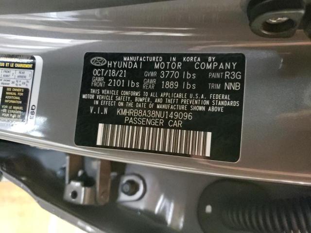 Photo 10 from auction – 2022 HYUNDAI VENUE SE with VIN KMHRB8A38NU149096