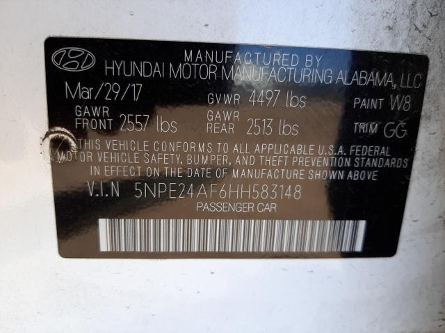 Photo 10 from auction – 2017 HYUNDAI SONATA SE with VIN 5NPE24AF6HH583148