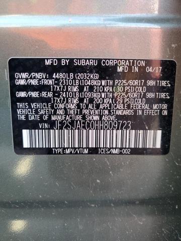 Photo 10 from auction – 2017 SUBARU FORESTER 2 with VIN JF2SJAEC0HH809723