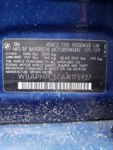 Photo 10 from auction – 2010 BMW 328 I with VIN WBAPH7C57AA175927
