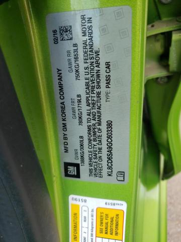 Zdjęcie 10 z aukcji – 2016 CHEVROLET SPARK 1LT z VIN KL8CD6SA9GC603380