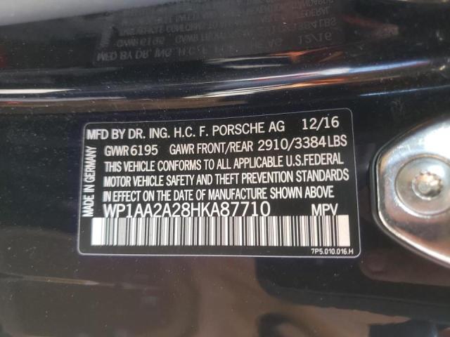 Photo 10 from auction – 2017 PORSCHE CAYENNE with VIN WP1AA2A28HKA87710