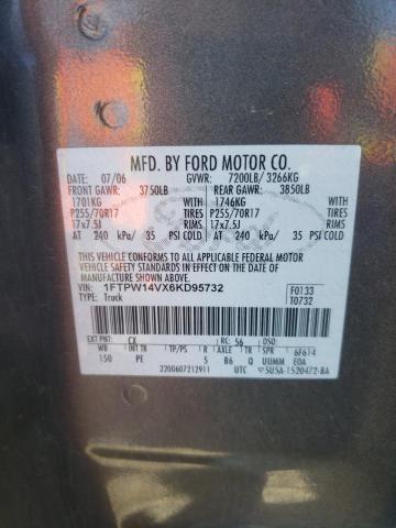 Photo 10 from auction – 2006 FORD F150 SUPER with VIN 1FTPW14VX6KD95732