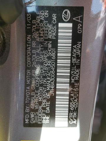 Photo 10 from auction – 2004 LEXUS ES 330 with VIN JTHBA30G845016801