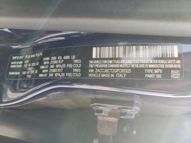 Photo 10 from auction – 2016 JEEP RENEGADE T with VIN ZACCJBCT2GPC65325