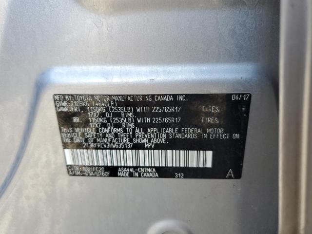 Photo 10 from auction – 2017 TOYOTA RAV4 XLE with VIN 2T3RFREV3HW635137
