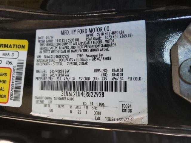 Photo 10 from auction – 2014 LINCOLN MKZ HYBRID with VIN 3LN6L2LU4ER822928