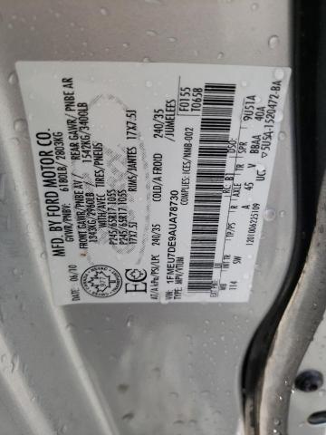 Photo 10 from auction – 2010 FORD EXPLORER X with VIN 1FMEU7DE9AUA78730