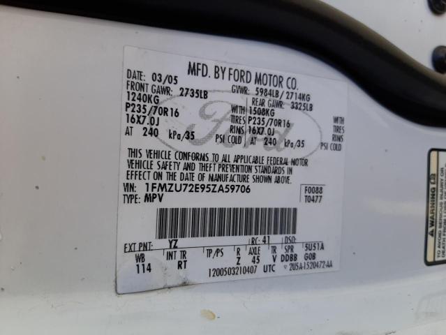 Photo 10 from auction – 2005 FORD EXPLORER X with VIN 1FMZU72E95ZA59706