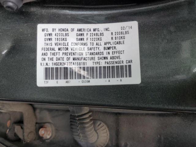 Photo 10 from auction – 2014 HONDA ACCORD LX with VIN 1HGCR2F35EA158191