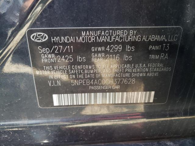 Photo 10 from auction – 2012 HYUNDAI SONATA GLS with VIN 5NPEB4AC0CH377628