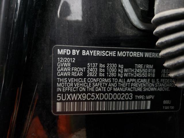 Photo 10 from auction – 2013 BMW X3 XDRIVE2 with VIN 5UXWX9C5XD0D00203