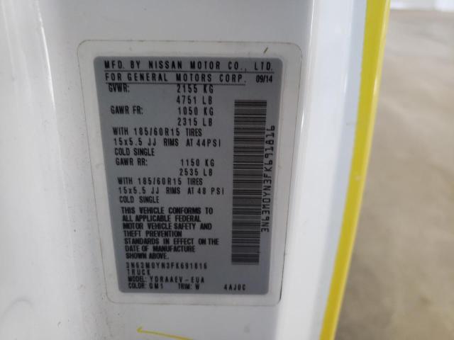 Photo 10 from auction – 2015 CHEVROLET CITY EXPRE with VIN 3N63M0YN3FK691816