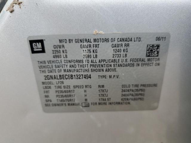 Photo 10 from auction – 2011 CHEVROLET EQUINOX LS with VIN 2GNALBEC6B1327494